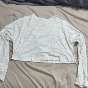 Women's White Long Sleeve Top